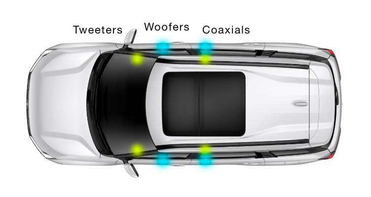 MITSUBISHI DESTINATOR スピーカー配置イメージ