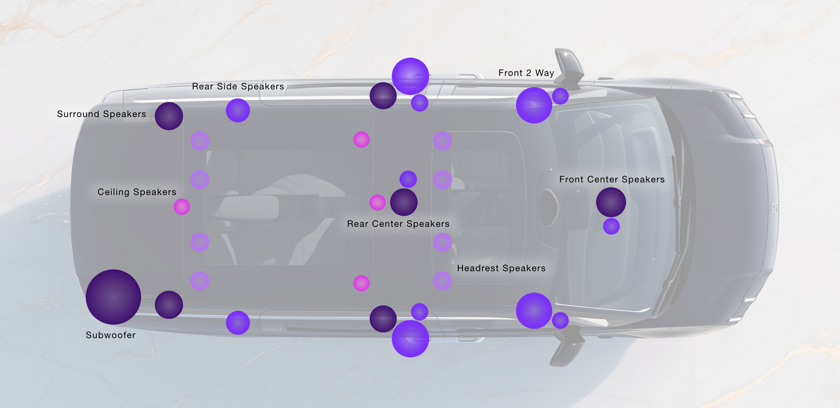 ZEEKR 009 Grand スピーカー配置イメージ